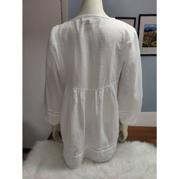 JP and Maddie Sundance Sheer Lined Bodice Boho Blouse - Picture 3 of 4